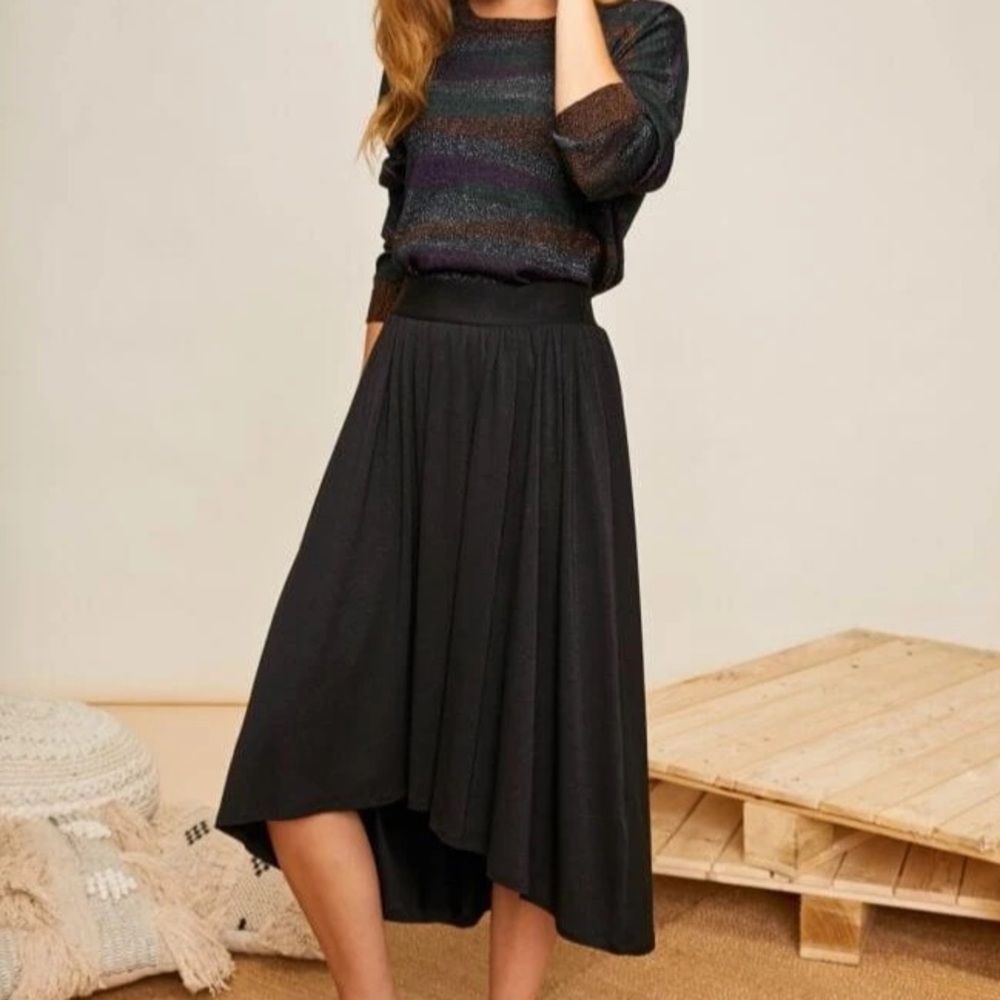 Louizon France high-low “Shankar” skirt in gold